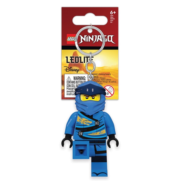 LEGO® Ninjago - Breloc cu lanterna LED, Jay