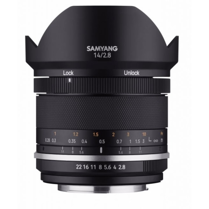Obiectiv Samyang 14mm F2.8, Full Frame, montura Sony E Negru