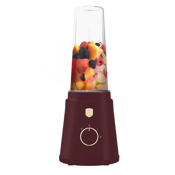 Mini blender portabil, conectat prin USB, electric, pentru prepararea de sucuri pentru un stil de viata sanatos, 380ml, Albastru