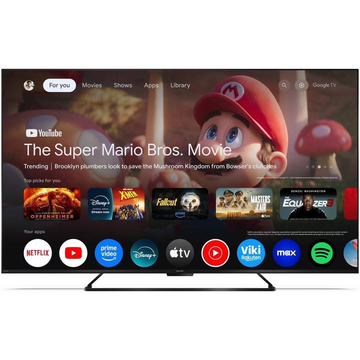 Televizor Sharp 55HR7465 4K Ultra HD, Negru, 55 inch
