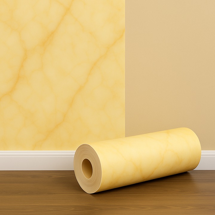 Macvi® öntapadós tapétatekercs travertin megjelenéssel, 70 x 300 cm, 3D faldekoráció hang- és hőszigeteléssel, gyors szerelés
