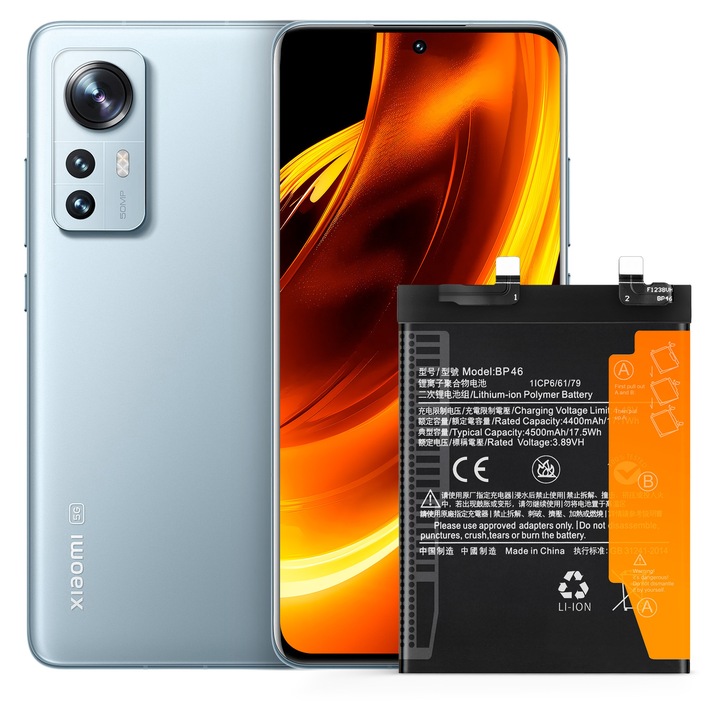 Батерия BP46 за Xiaomi Mi 12, Mi 12X, 4500 mAh, нова, NOWACELL