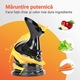 Storcator de fructe cu presare lenta LEBENLANG, 250W, deschidere 135mm, recipient suc 1L, negru, include 2 pahare si perie de curatare