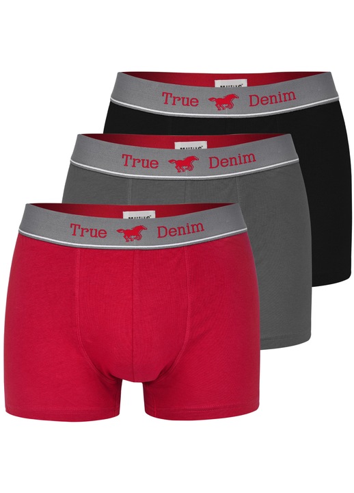 Boxeri barbati Mustang, bumbac, model 4148, set 3 bucati, Multicolor