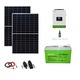 Kit solar fotovoltaic off grid Solid Volt, invertor hibrid 1.8kw, 2 panouri 460W, baterie gel 100Ah, cablu solar 20m