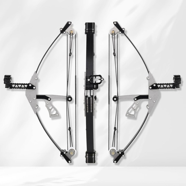 1pcs, Set de arcuri de tir cu arcul, dimensiune mini, 9, 4 inci, arc compus din otel inoxidabil, arc de buzunar, sporturi in aer liber, competitie profesionala de tragere la tinta cu 4 sageti