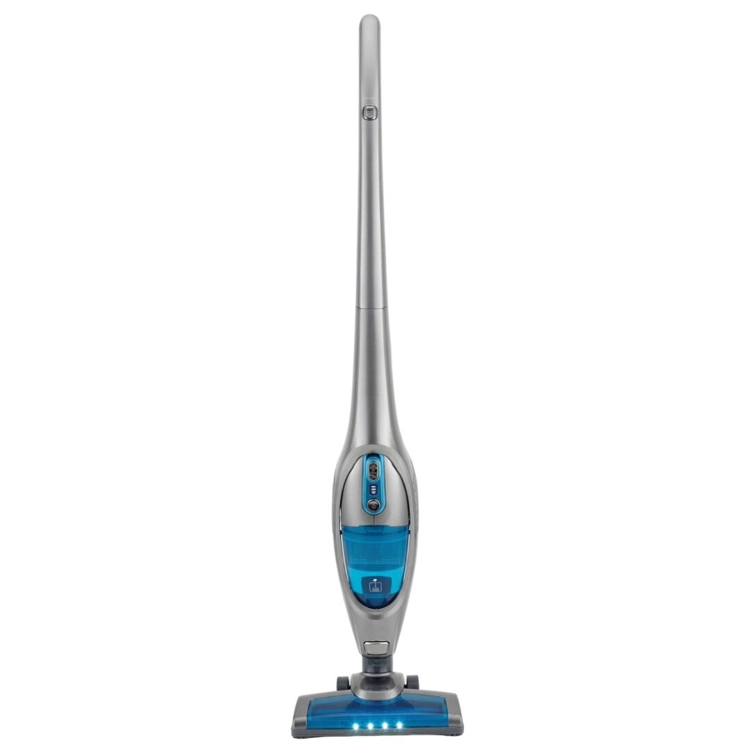 Aspirator vertical cu acumulator, 110 W, 30 min functionare, 2 viteze, 500 ml, accesorii pentru spatii inguste, set complet.