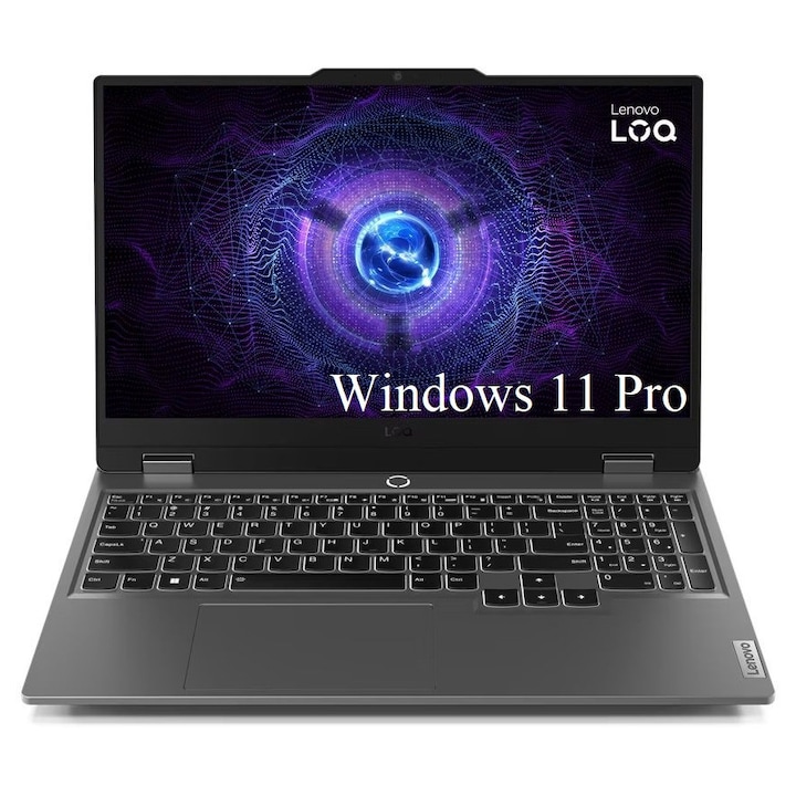 Laptop Lenovo LOQ 15ARP9, 15.6" FHD 1920x1080 IPS 300nits 144Hz, AMD Ryzen 5 7235HS, 28 GB DDR5, 2 x 256 GB SSD m2 PCIe, NVIDIA GeForce RTX 3050 6GB GDDR6, Windows 11 Pro, 2.38 kg Luna Grey
