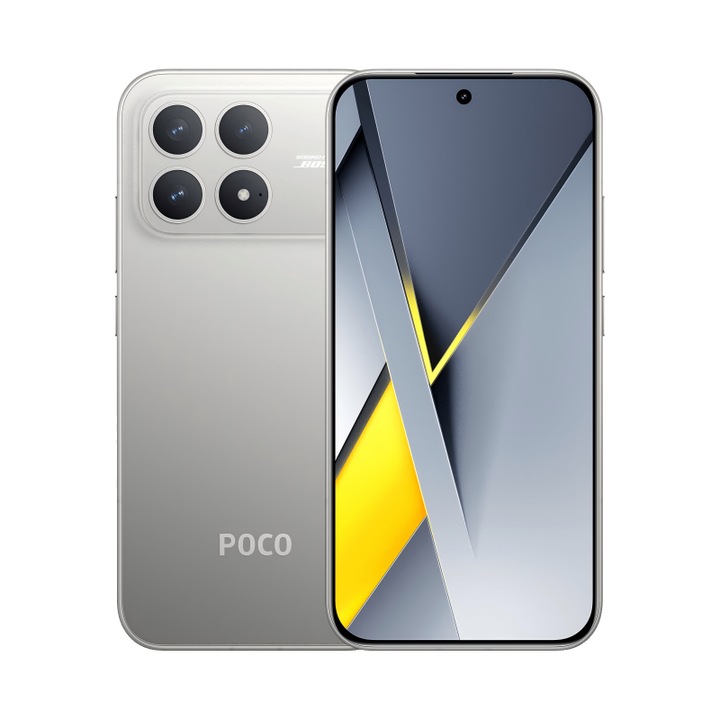 Мобилен телефон Poco F8 Pro, 12GB RAM, 512GB, 5G, Silver