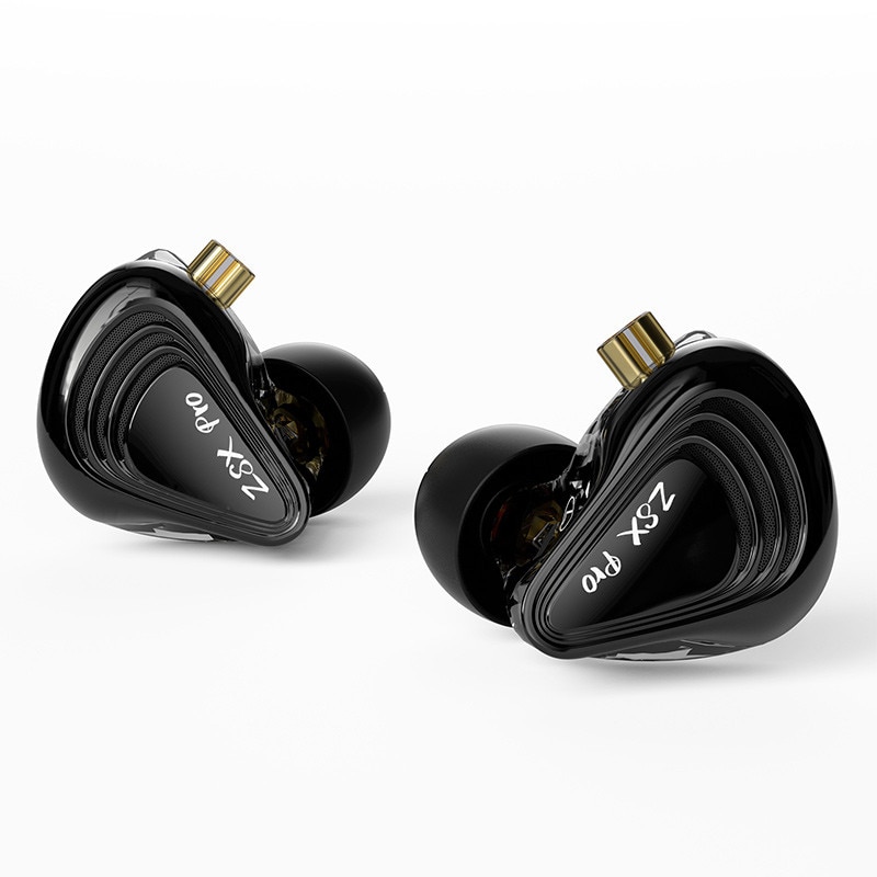 Casti hibride KZ ZSX PRO, 5BA+1DD cu 6 drivere per casca, Hi-Fi, Full Metal, jack placate cu argint de 3.5mm, Microfon HD