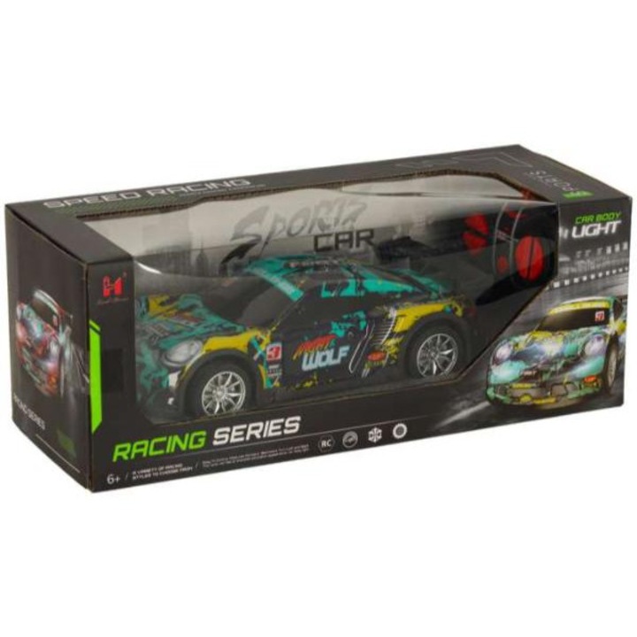 RC Sportautó „Racing Series” Fénnyel – Wolf Modell, 1:14