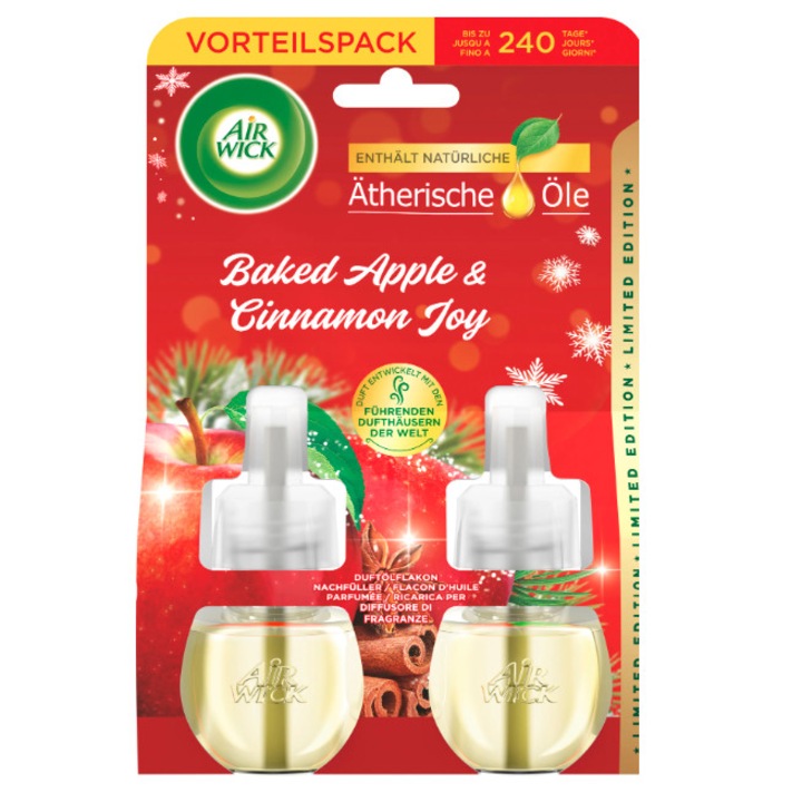 Rezerva ulei esential Airwick 2x19ml Mar copt si scortisoara - Craciun