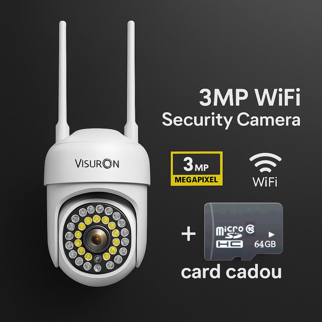 Computer Vision Camera Emag Camera Supraveghere WiFi 3MP, IP66, PTZ 360°, Night Vision Full Color ...