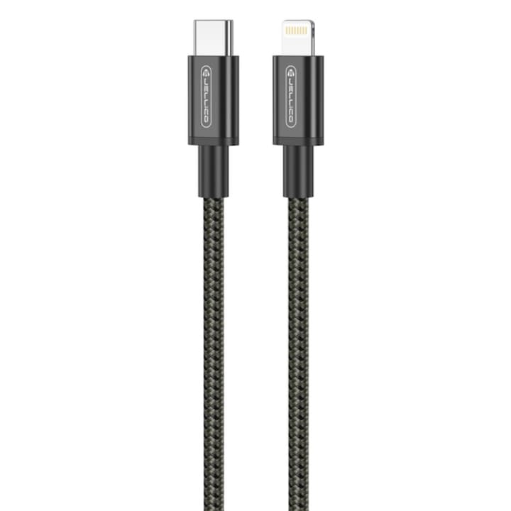 Jellico B25 Rövid USB-kábel, USB-C – Lightning, PD 30W, 30cm