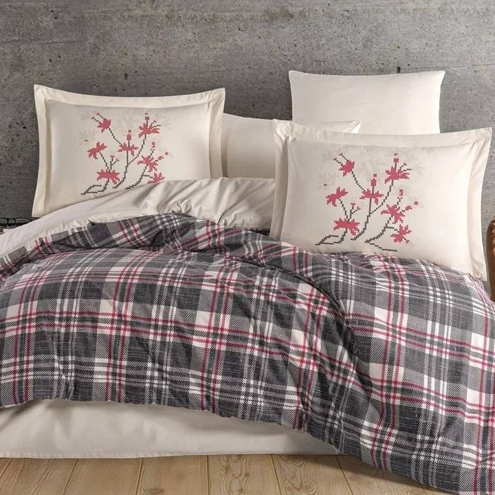 Margeret Black dupla ágyneműhuzat, 100% pamut poplin