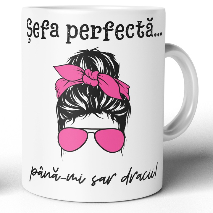 Cana cadou Joystos, ceramică, albă, 330 ml, mesaj amuzant