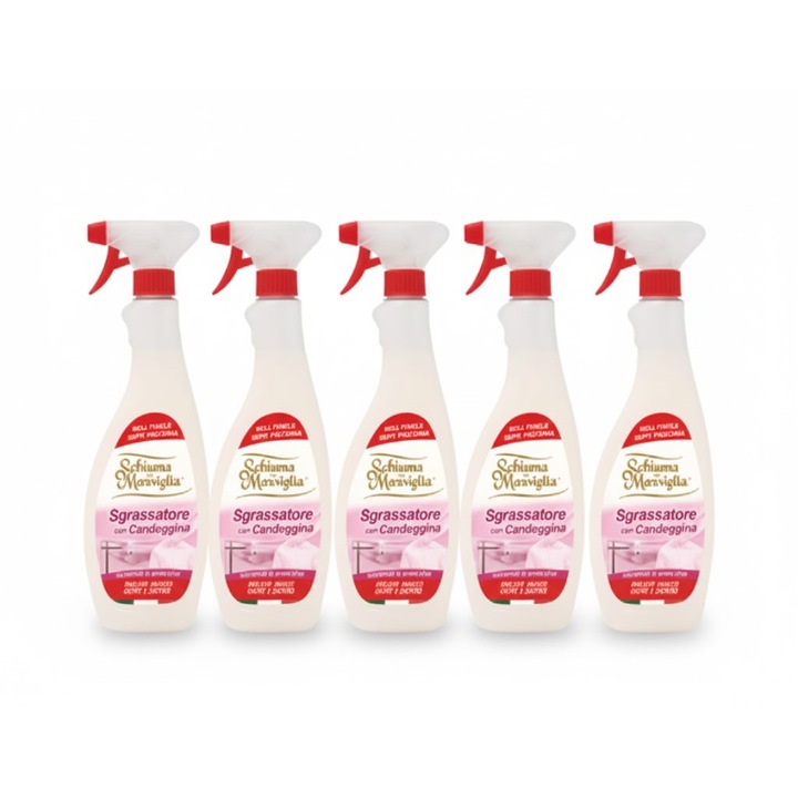 Degresant Schiuma di Marsiglia, set 4+1, 5 x 750ml, cu inalbitor, spray