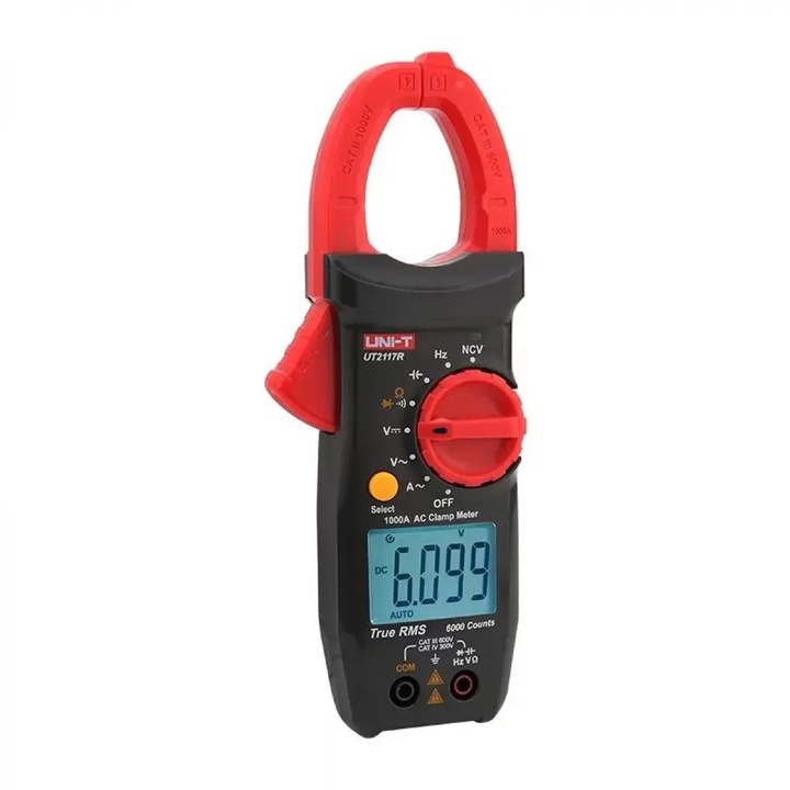 Clampmetru UNI-T, 1000A AC, 1000V DC, iluminare de fundal, 204 x 63 x 38 mm