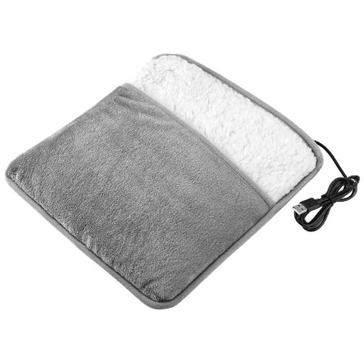 Perna Electrica - Incalzit Picioare 40x40cm USB Termic Husa Lavabila Incalzitor