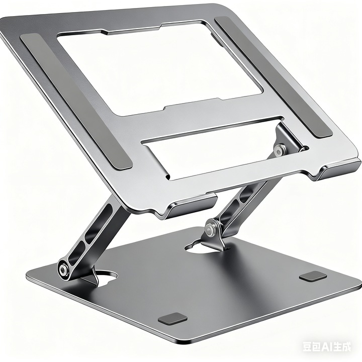 Suport laptop 11-17.3'', Pliabil, YOUKUKE®, Ergonomic, Inaltime reglabila 3,5-27 cm, Purtand 10 kg, Aliaj de aluminiu, otel, 24 x 21 cm, Argintiu