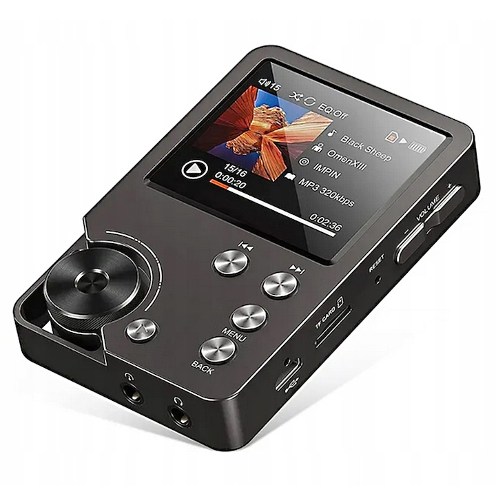 Player MP3 64 GB HiFi, YOUKUKE®, sunet digital de inalta rezolutie DSD DAC fara pierderi, cu egalizator, 25 de ore de redare continua, accepta carduri de pana la 256 GB