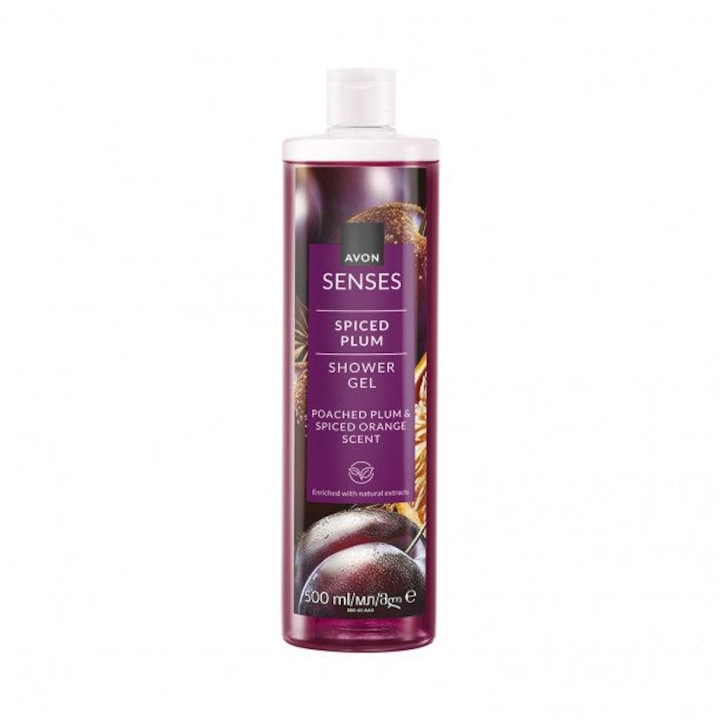 Avon Senses Spiced Plum Tusfürdő, 500 ml, szilva és narancs illattal, uniszex