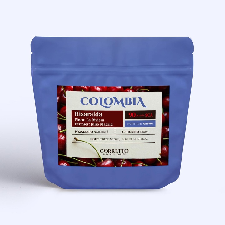 Cafea de specialitate Corretto, Columbia Risaralda Gesha, 200 g, boabe