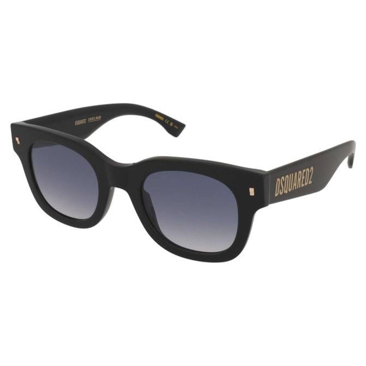 Ochelari de soare barbati Dsquared2 D2 0180/S, plastic durificat, design distinctiv, negru