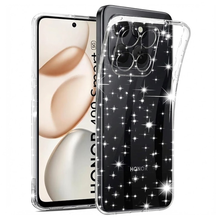 Husa pentru Honor 400 Smart 5G / 400 Smart 4G / X7d 4G Daden® SparkleSkin, Antisoc, Calitate Premium, Transparent