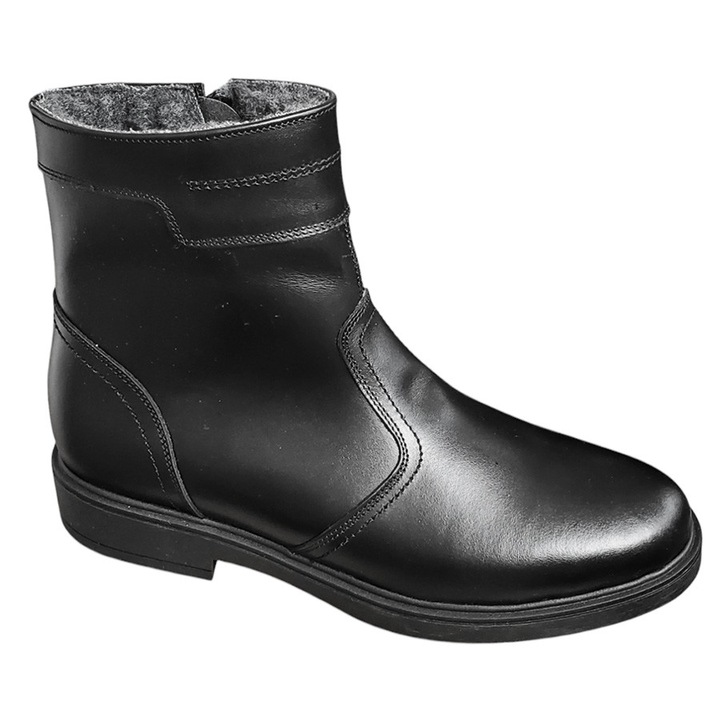 Cizme barbati piele naturala imblanite cu fermoar, Suarez