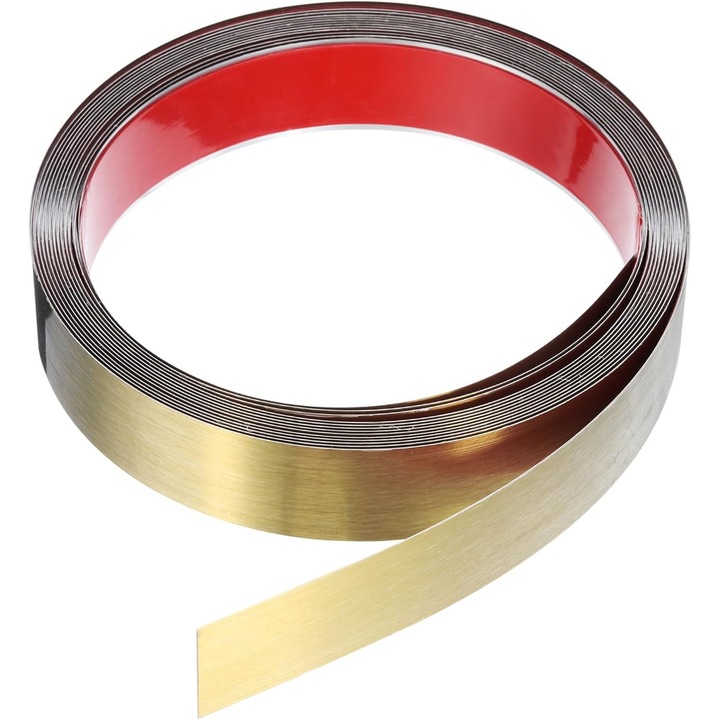 Gold - Banda Decorativa Inox Auriu Semi Mat, Periat 3x500 cm MaffStuff
