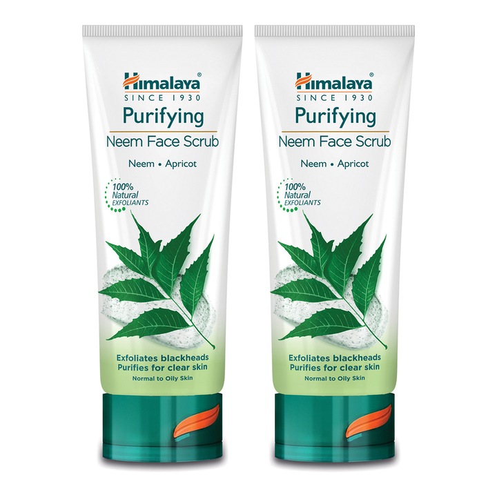 Pachet 2x Exfoliant Himalaya Herbals cu neem, 2x75ml