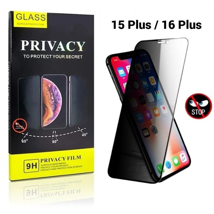 Folie Protectie Privacy pentru Iphone 15 Plus / 16 Plus