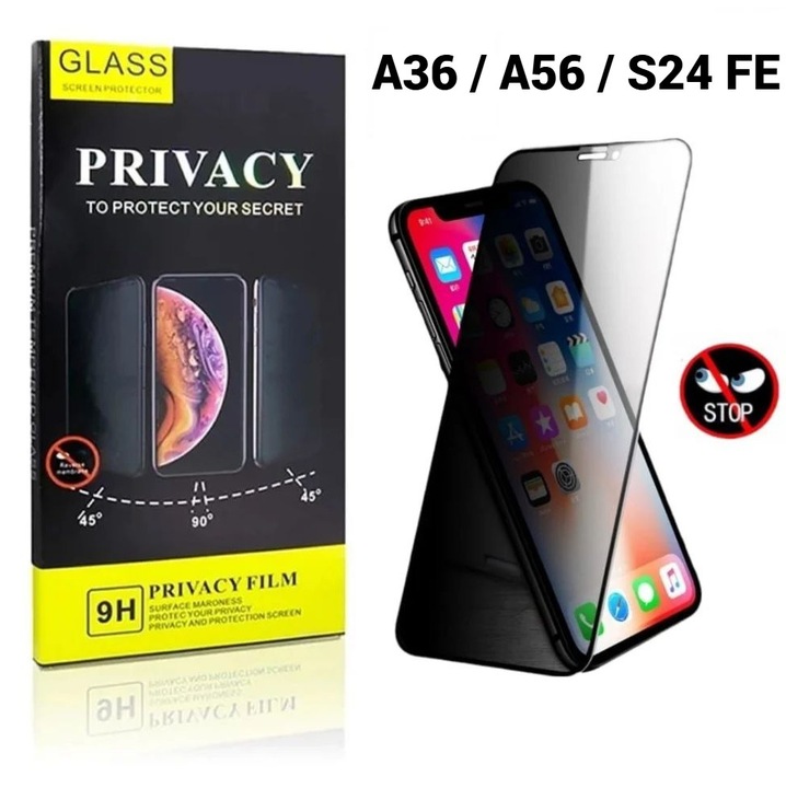 Folie Protectie Privacy pentru Samsung A36 / A56 / S24 FE / S25 FE