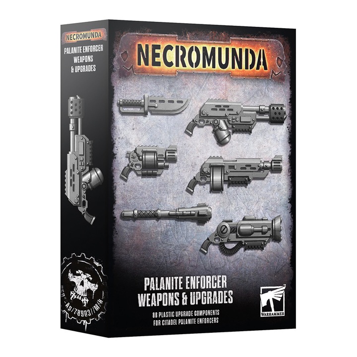 Разширение за игра Necromunda, Enforcer Weapons & Upgrades, Games Workshop, английски език, сив
