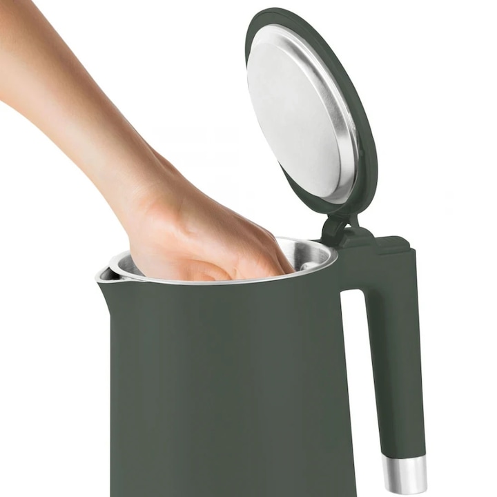 Fierbător electric ALESSI Plisse MDL06 B, negru, 1,7L, 29x21x16cm