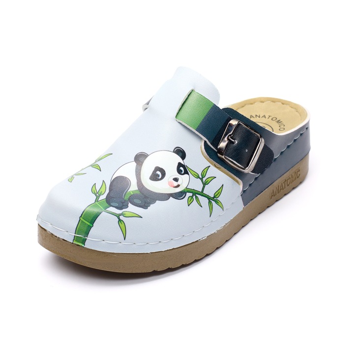 Дамски медицински сабо, Бял | Черен, 38