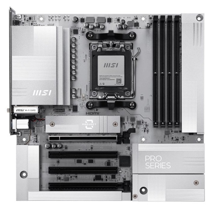 Дънна платка micro ATX MSI AM5 PRO B850M-A WIFI, 256 GB RAM, Wi-Fi 7, черна