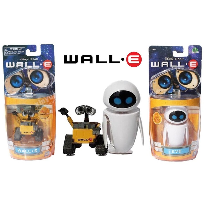 Комплект 2 фигурки Wall-e и Ewa, Подарък, PVC, 11x6.5см, 5 години+, Многоцветен