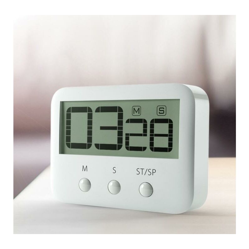 Timer de bucatarie magnetic, ecran LCD mare, alarma sonora puternica ...