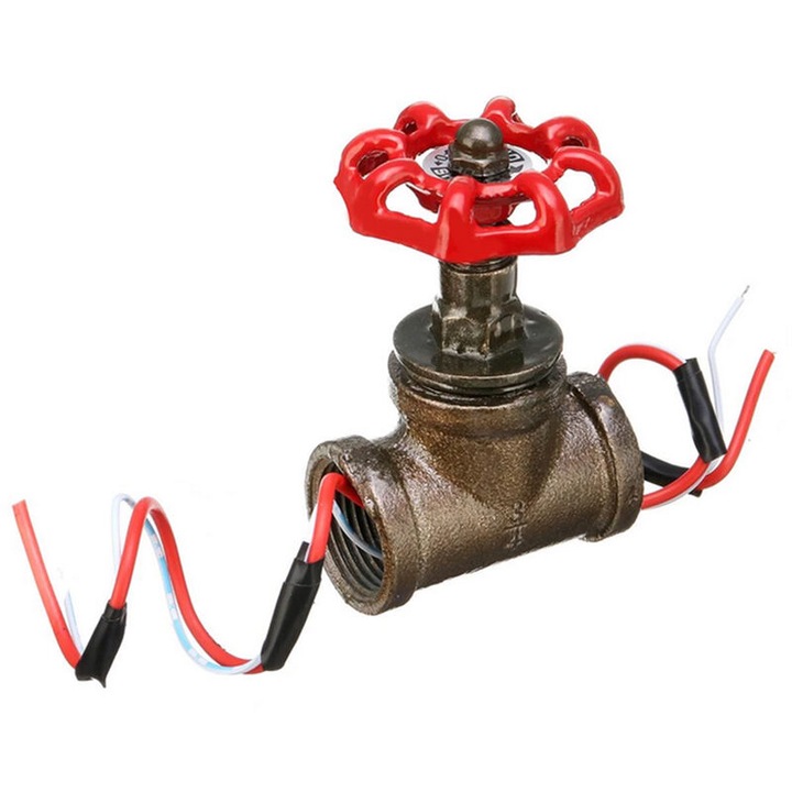 Retro kapcsoló 3/4", piros + bronz, méretek 90x55mm, 1 db-os készlet.