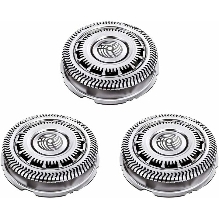 Set 3 capete de schimb SH90 pentru aparate de ras electrice Philips Norelco 8000 si 9000, otel inoxidabil