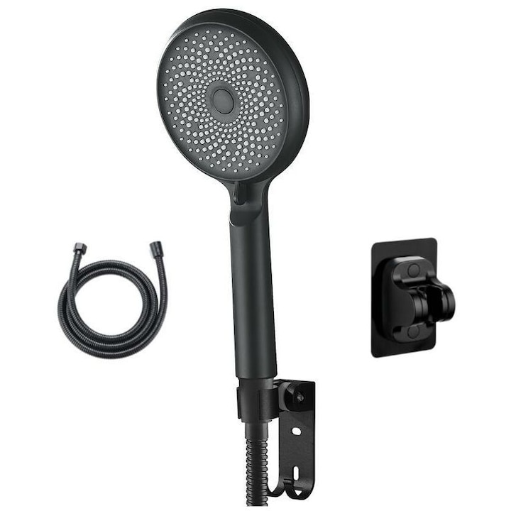 Cap de dus presurizat cu 324 de orificii - Interfata universala - Cu suport si furtun de apa