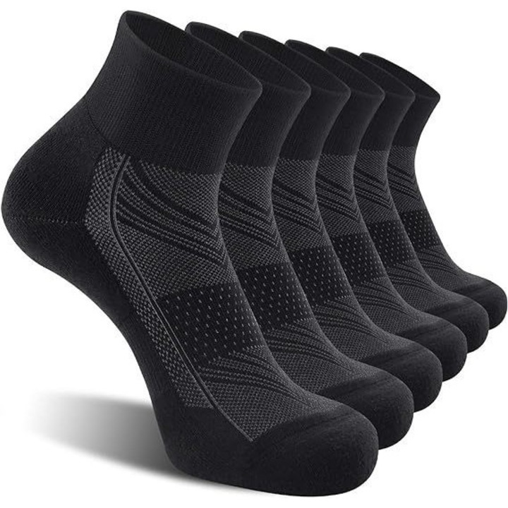 Unisex sportzokni, fekete, 35-43, 6 pár