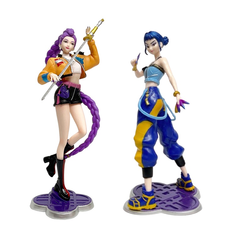 Figurine K-POP Witcher Girls, set Rumi + Zoe, decoratiuni birou