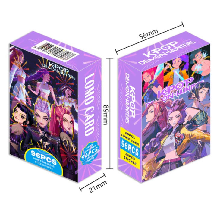 Set de carti KPOP Witcher Girls, 96 carti, imprimate colorat pe ambele fete