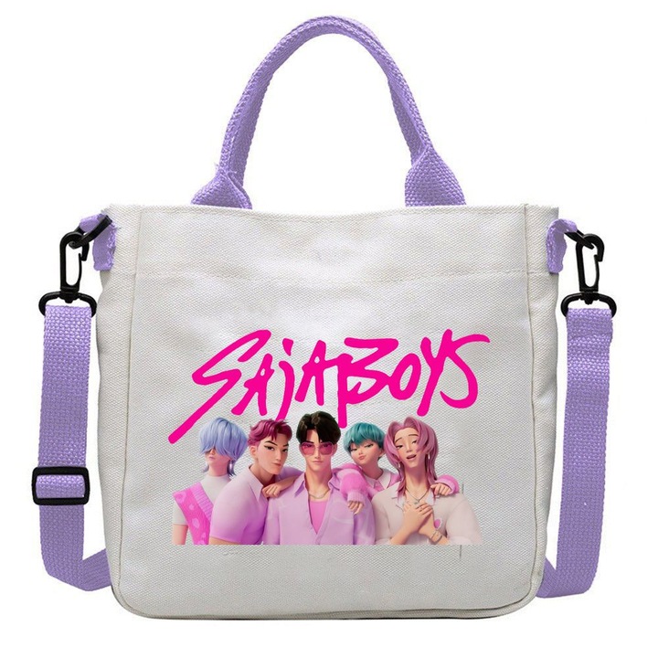 Geanta casual K-POP Witch Hunter, capacitate mare, mov, 23x22x5cm