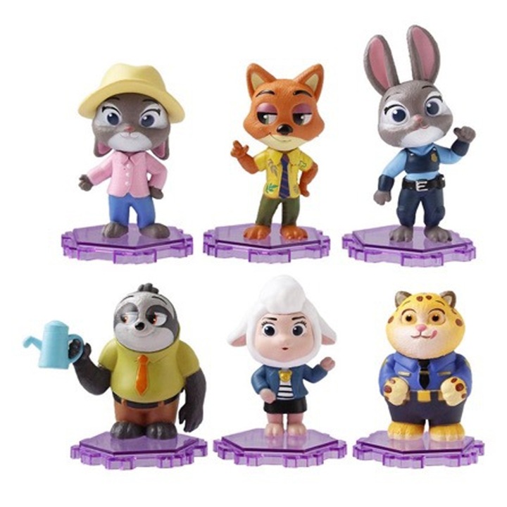 Декоративни фигурки Zootopia, комплект 6 броя, 11 см