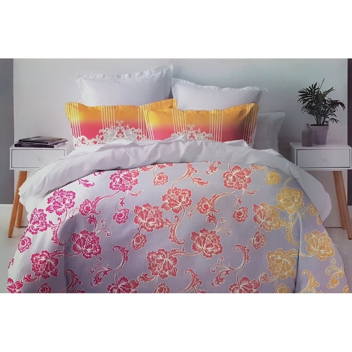 Set lenjerie de pat dublu, 2 persoane 100% BUMBAC