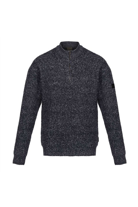 Pulover tricotat half zip 545 g/m², amestec lana si bumbac, Regatta - RETRF673, Bleumarin